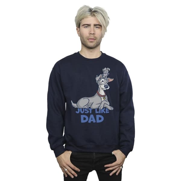 Disney Mens Lady And The Tramp Just Like Dad Sweatshirt