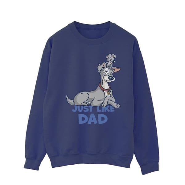 Disney Mens Lady And The Tramp Just Like Dad Sweatshirt