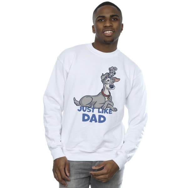 Disney Mens Lady And The Tramp Just Like Dad Sweatshirt