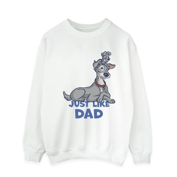 Disney Mens Lady And The Tramp Just Like Dad Sweatshirt