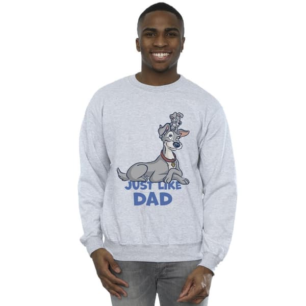 Disney Mens Lady And The Tramp Just Like Dad Sweatshirt