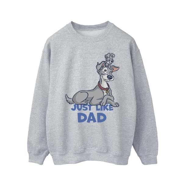 Disney Mens Lady And The Tramp Just Like Dad Sweatshirt