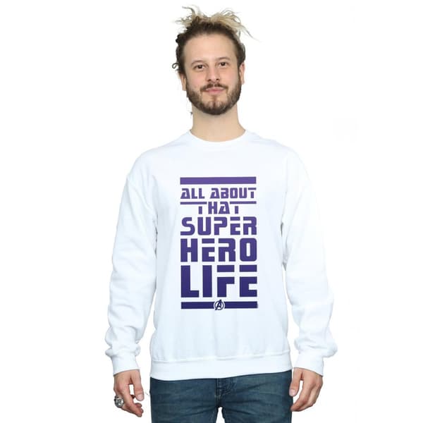 Marvel Mens Avengers Endgame Superhero Life Sweatshirt