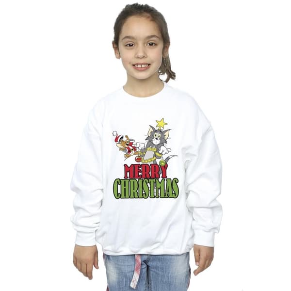 Tom And Jerry Sweatshirt med julkulor för flickor