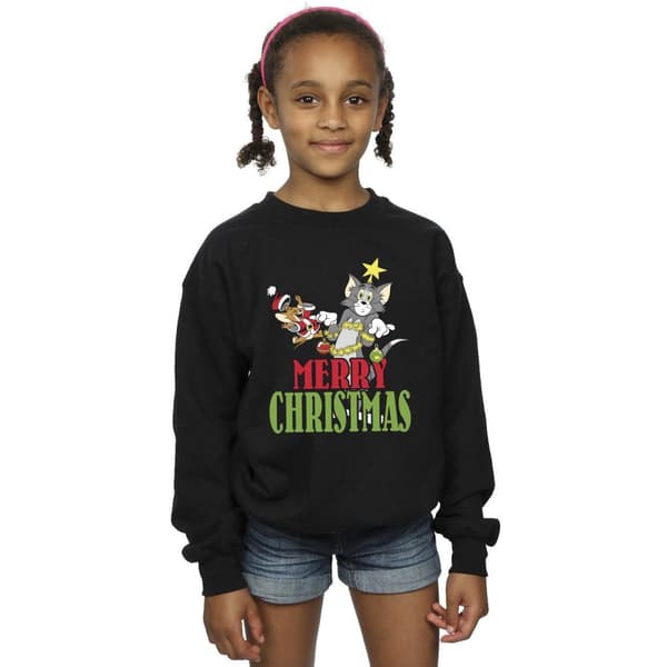 Tom And Jerry Sweatshirt med julkulor för flickor