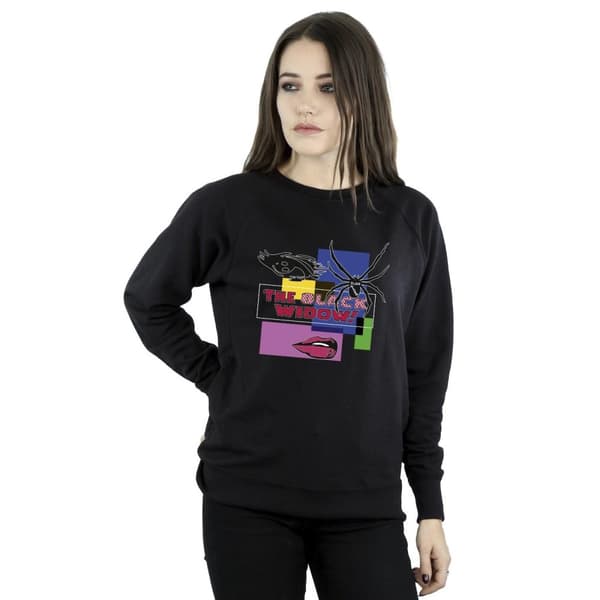Marvel Womens/Ladies Black Widow Pop Art Sweatshirt