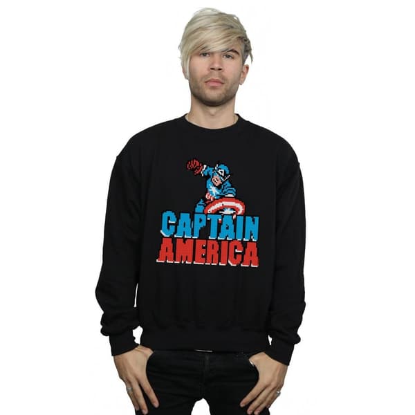 Marvel Mens Captain America pixelerad tröja