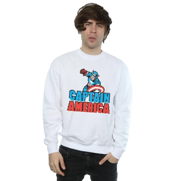 Marvel Mens Captain America pixelerad tröja