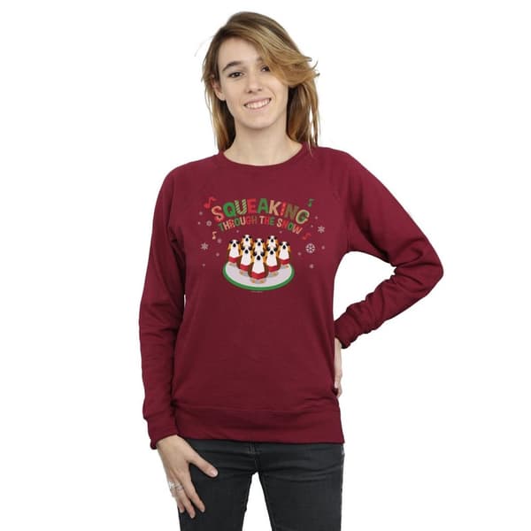 Star Wars Womens/Ladies The Last Jedi Porgs Squeaking Through The Snow Sweatshirt