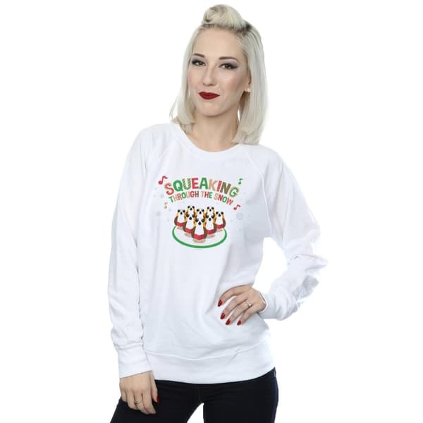 Star Wars Womens/Ladies The Last Jedi Porgs Squeaking Through The Snow Sweatshirt