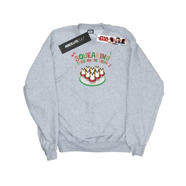 Star Wars Womens/Ladies The Last Jedi Porgs Squeaking Through The Snow Sweatshirt