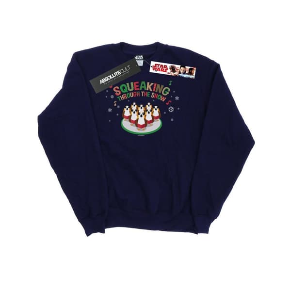 Star Wars Womens/Ladies The Last Jedi Porgs Squeaking Through The Snow Sweatshirt