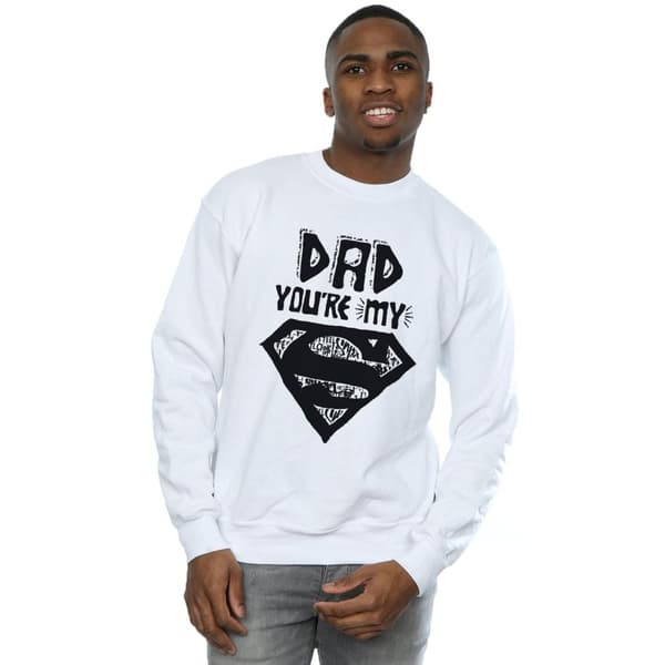 DC Comics Mens Superman Super Dad Sweatshirt