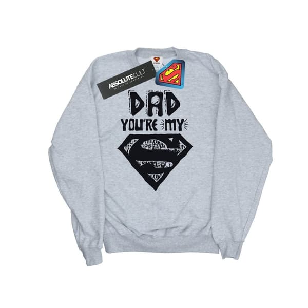 DC Comics Mens Superman Super Dad Sweatshirt