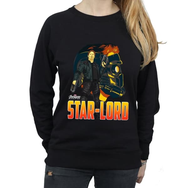 Marvel Dam/kvinnor Avengers Infinity War Star Lord Character Sweatshirt