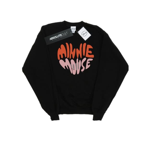 Disney Womens/Ladies Minnie Mouse Heart Shaped Sweatshirt