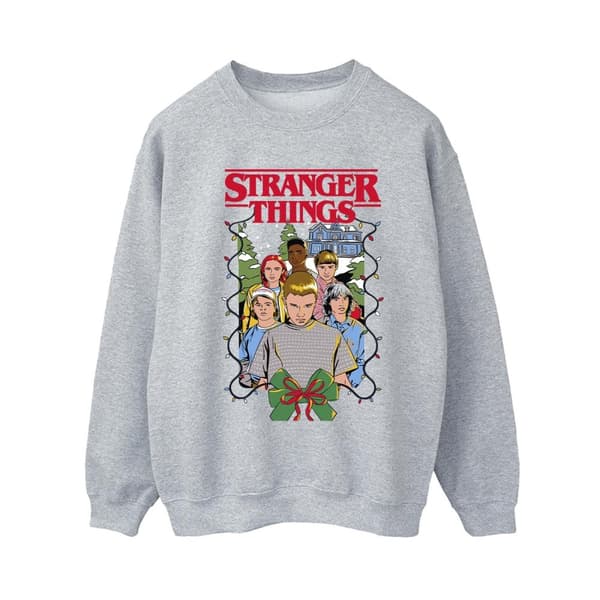 Netflix Womens/Ladies Stranger Things Christmas Poster Sweatshirt