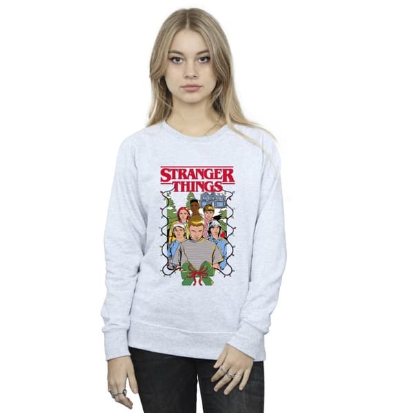Netflix Womens/Ladies Stranger Things Christmas Poster Sweatshirt