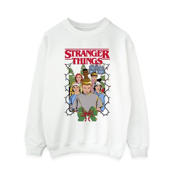 Netflix Womens/Ladies Stranger Things Christmas Poster Sweatshirt