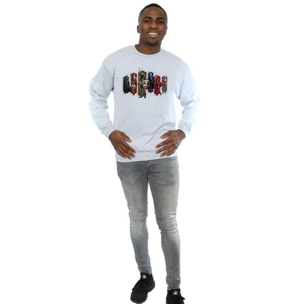DC Comics Mens Justice League Movie Team Hexagons Sweatshirt
