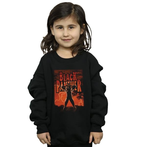 Marvel Girls Black Panther Wakanda Lightning Sweatshirt
