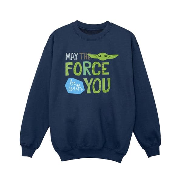 Star Wars Pojkar Mandalorian May The Force Be With You Sweatshirt