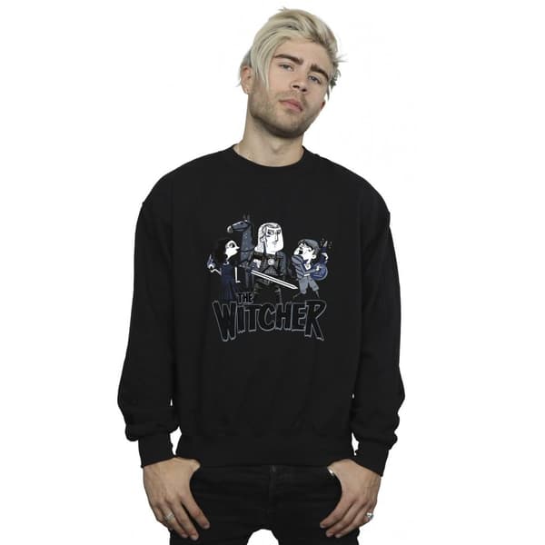Netflix Mens The Witcher Team Illustrated Sweatshirt