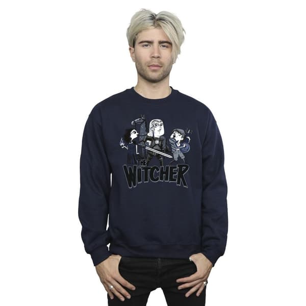 Netflix Mens The Witcher Team Illustrated Sweatshirt