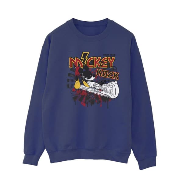 Disney Dam/Tjej Musse Pigg Smash Gitarr Rock Sweatshirt