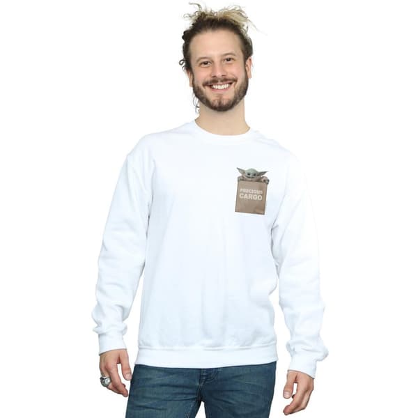 Star Wars Mens The Mandalorian Precious Cargo Faux Pocket Sweatshirt