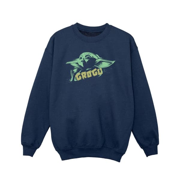Star Wars Girls The Mandalorian Grogu The Child Splat Sweatshirt