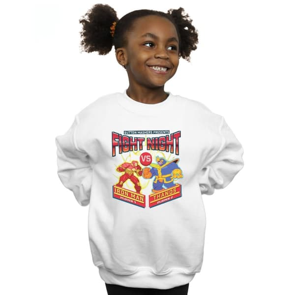 Marvel Sweatshirt för flickor Fight Night Iron Man Vs Thanos