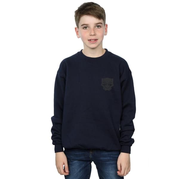 Marvel Black Panther Black On Black - Sweatshirt med brösttryck för pojkar