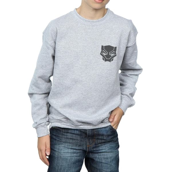 Marvel Black Panther Black On Black - Sweatshirt med brösttryck för pojkar