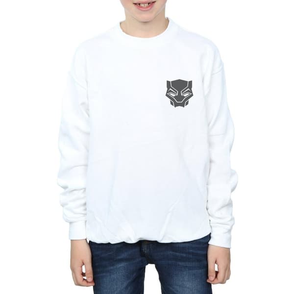 Marvel Boys Black Panther Black On Black Chest Print Sweatshirt