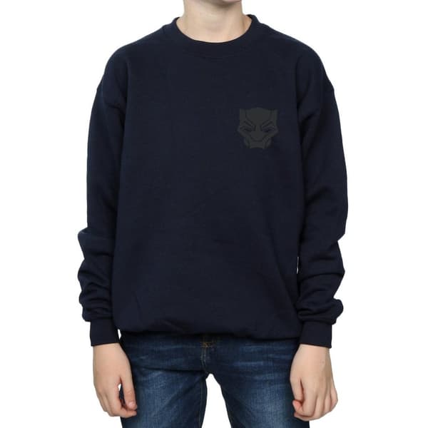 Marvel Black Panther Black On Black - Sweatshirt med brösttryck för pojkar