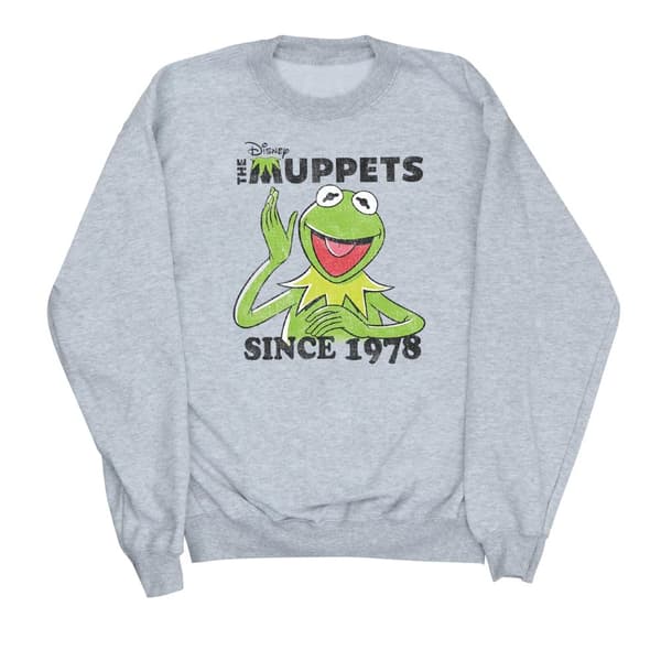 Disney Womens/Ladies The Muppets Kermit Since 1978 Sweatshirt Heather Grey XS