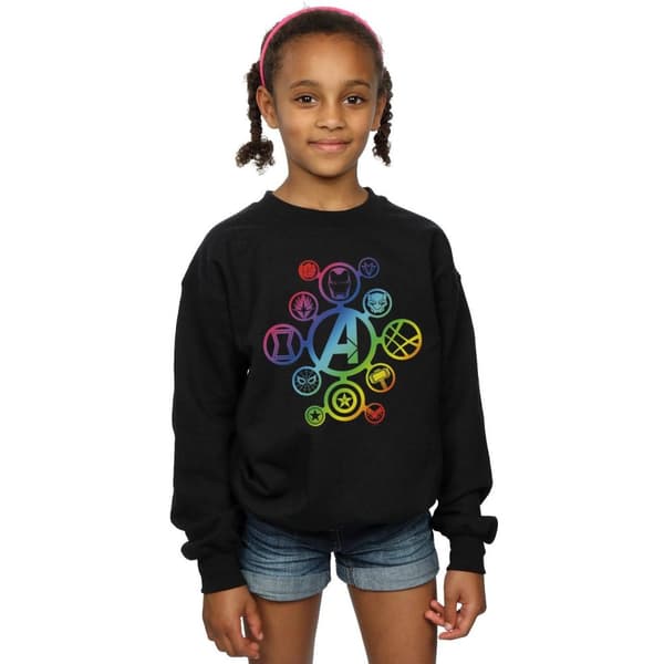 Marvel Girls Avengers Infinity War Rainbow Icons Sweatshirt