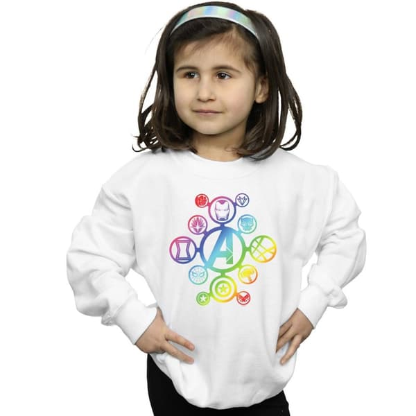 Marvel Girls Avengers Infinity War Rainbow Icons Sweatshirt