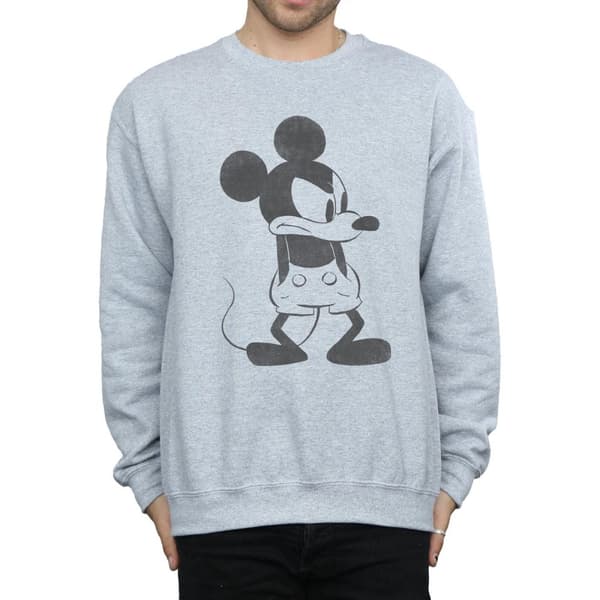 Disney Mens Musse Pigg Angry Sweatshirt