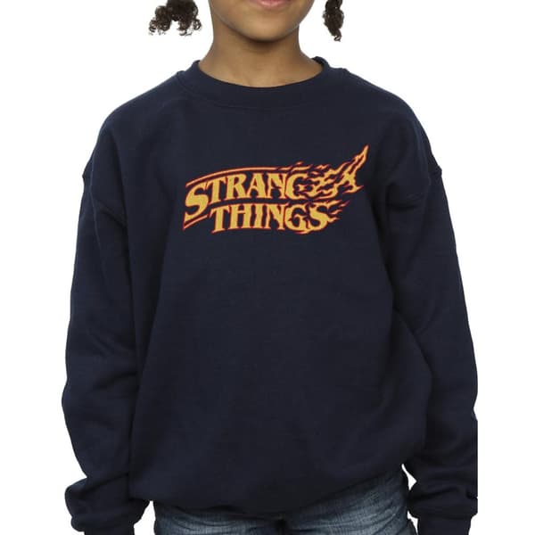 Netflix Girls Stranger Things Logo Breaking Sweatshirt