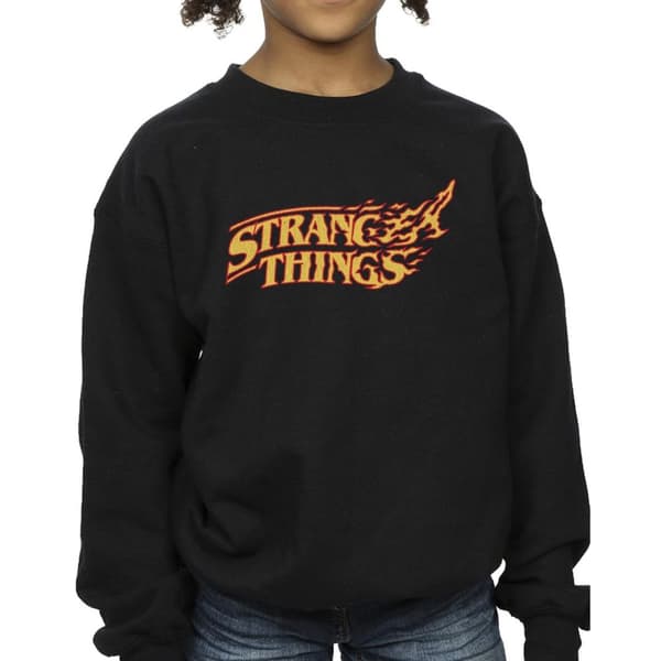Netflix Girls Stranger Things Logo Breaking Sweatshirt