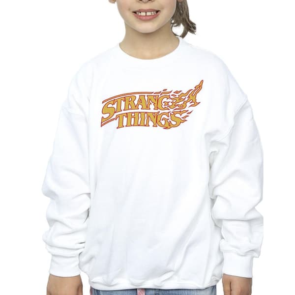 Netflix Girls Stranger Things Logo Breaking Sweatshirt