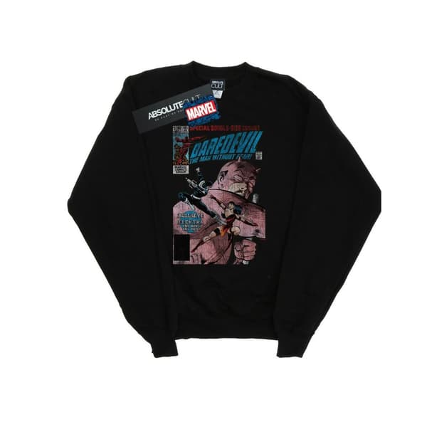 Marvel Daredevil Sweatshirt med lock för flickor Bullseye Vs Elektra Black 7-8 Years