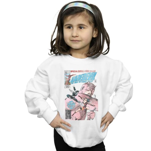 Marvel Daredevil Sweatshirt med lock för flickor Bullseye Vs Elektra