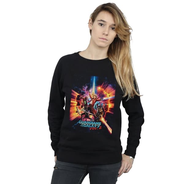 Marvel Studios Dam/Tjej Guardians Of The Galaxy Vol. 2 Poster Sweatshirt