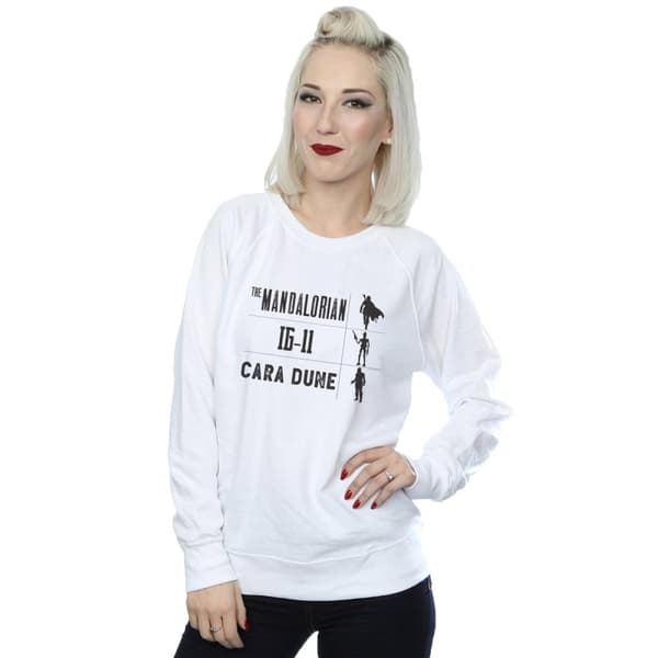 Star Wars Womens/Ladies The Mandalorian Warrior Silhouettes Sweatshirt