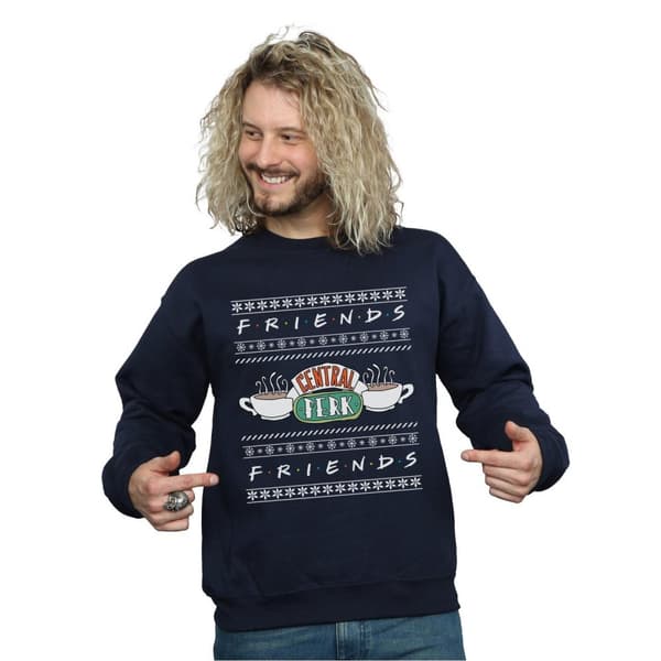 Friends Mens Fair Isle Central Perk Sweatshirt