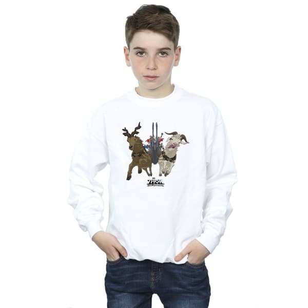 Marvel Pojkar Thor Love And Thunder - Sweatshirt med vikingaskepp
