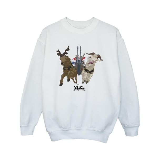 Marvel Pojkar Thor Love And Thunder - Sweatshirt med vikingaskepp